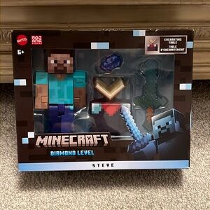 *Brand New in Box* Minecraft Diamond Level Steve Action Figure 💎